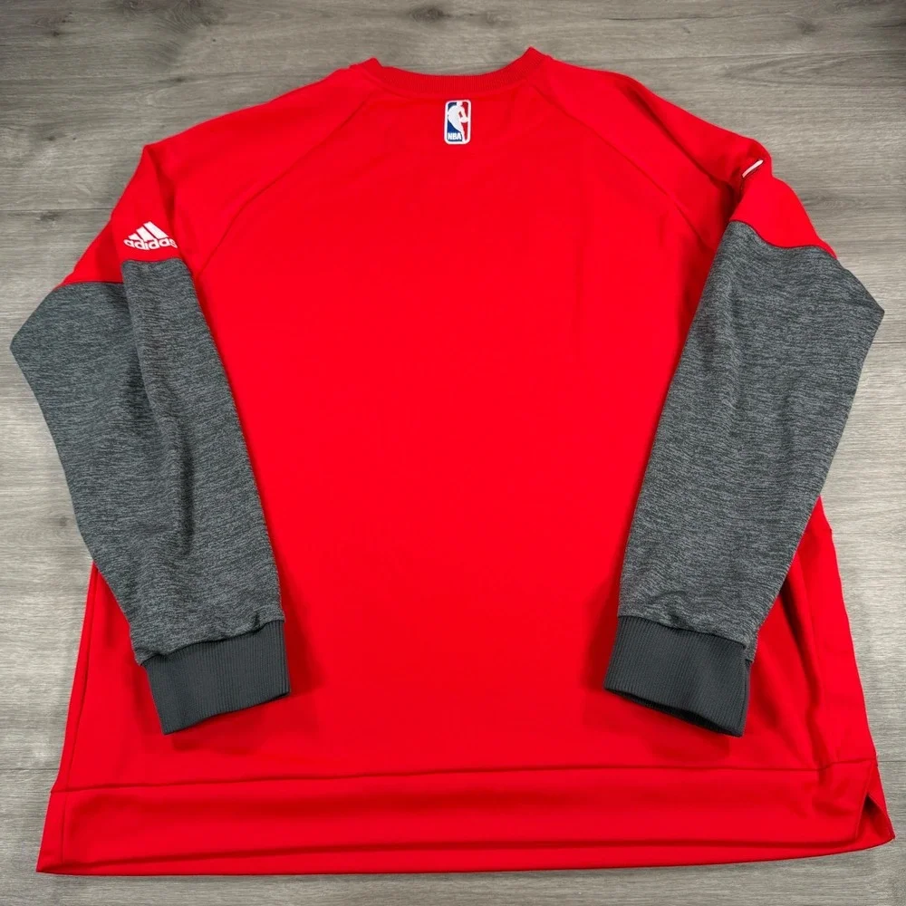 Adidas Chicago Bulls Team Issued Shooting Shirt 2XL XXL Long Sleeve Warm Up 2016